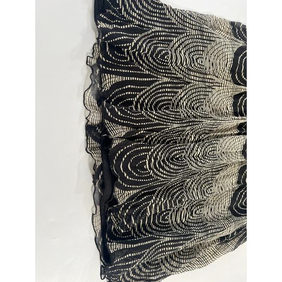 Express Strapless Flowy Mini Silk Dress Womens 6 Black Y2K Boho Festival Whimsy - Picture 12 of 16